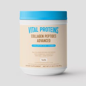 Vanilla Collagen Peptides Advanced – with Hyaluronic Acid u0026 Vitamin C – 21oz