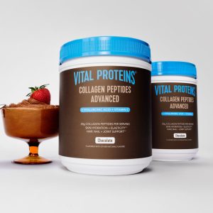 Chocolate Collagen Peptides Advanced – with Hyaluronic Acid u0026 Vitamin C – 24.7oz