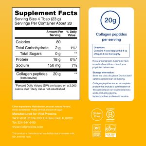 Vanilla Collagen Peptides – 11.5 oz